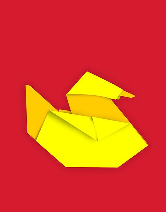 Origami Duck Stock Illustrations – 417 Origami Duck Stock